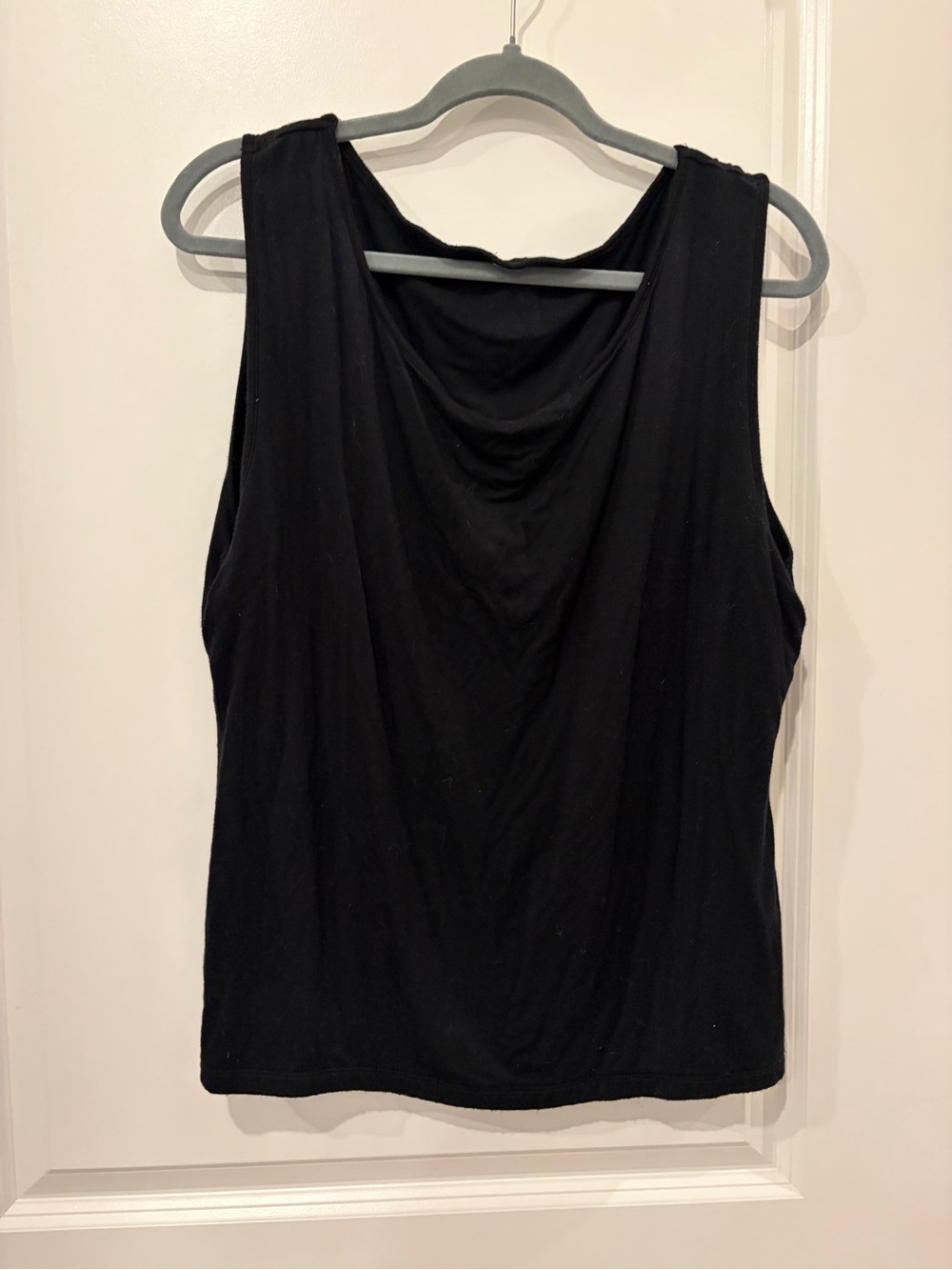 & Other Stories Black Draped Back Tank